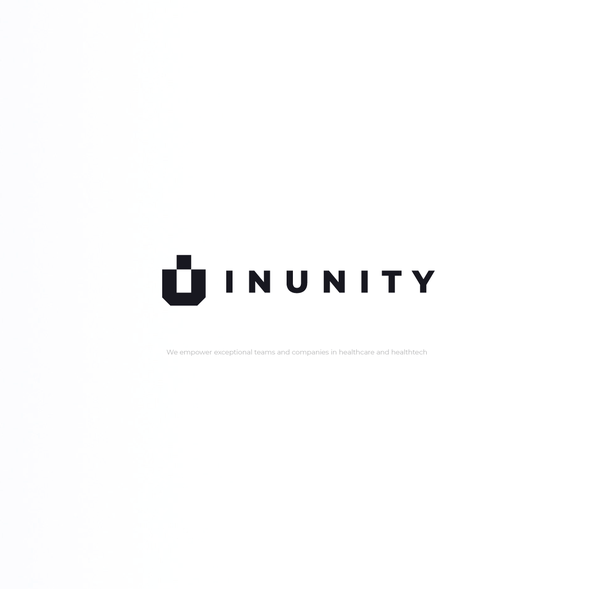 Digital logo with the title 'Bold logo for Inunity'