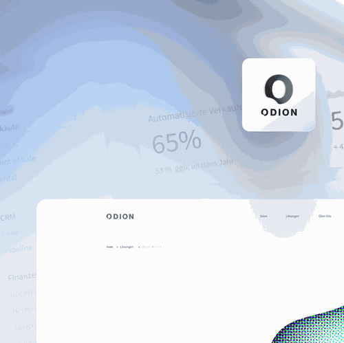 Software website with the title 'Webdesign Odion'