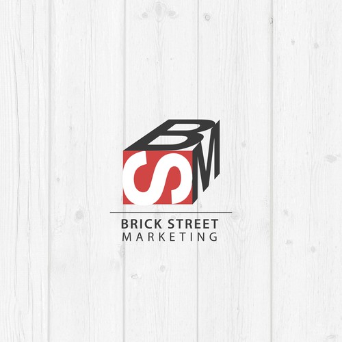 Brick logo with the title '(Entry) LOGO for: New Marketing Business located in small downtown location.'