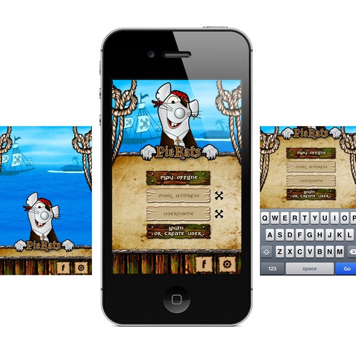 Pie design with the title 'Pierat Game App - rework'