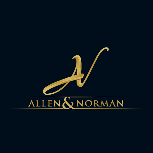 N logo with the title 'elegant logo for allen norman'