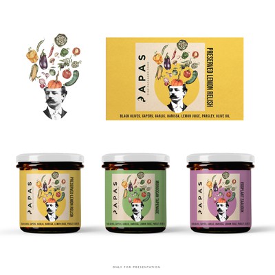 Papas label design