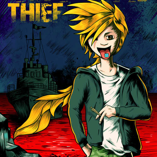 Comic book cover with the title 'Comic book style Book Cover'