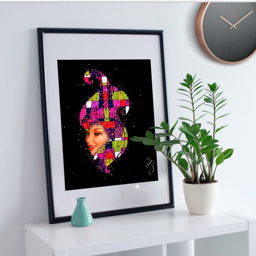 Beauty illustration with the title 'Illustration Concept for Haircare Brand'