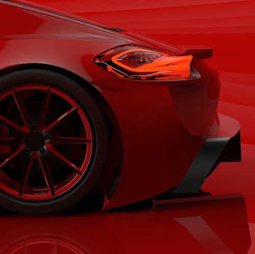 Porsche design with the title 'The Porsche Project Duck Tail'