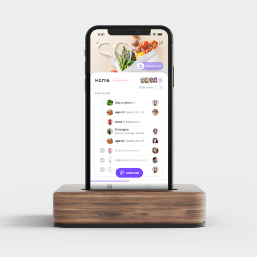 Shopping design with the title 'Noisy List'