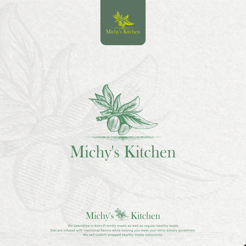 Vegan food logo with the title 'Michy's Kitchen'