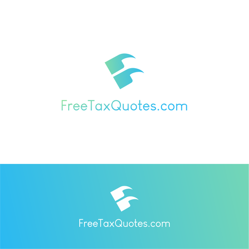 Letter f design logo with the title 'FreeTaxQuote'