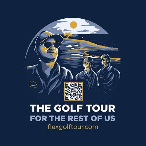 Golf t-shirt with the title 'Flex Golf Tour Tshirt design'
