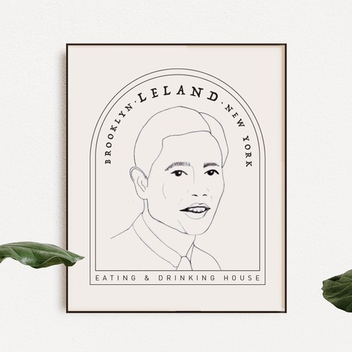 Handmade artwork with the title 'Hand drawn portrait design'