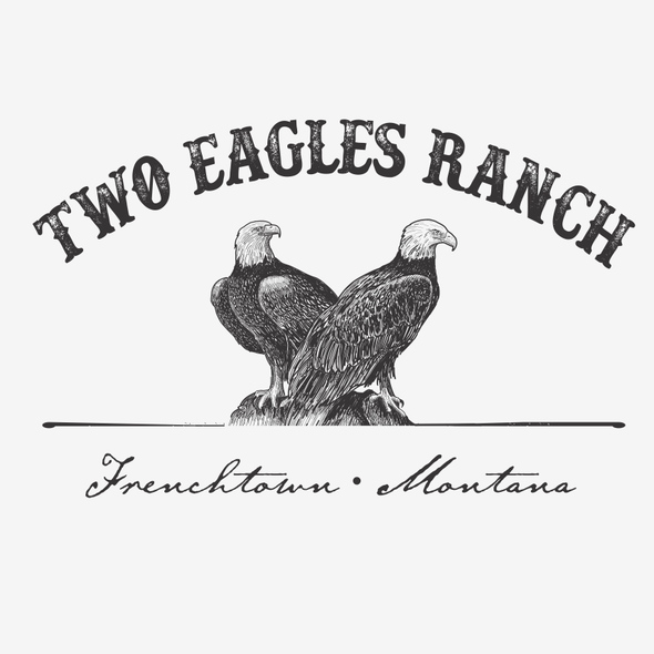 Ranch logo with the title 'two eagles ranch'