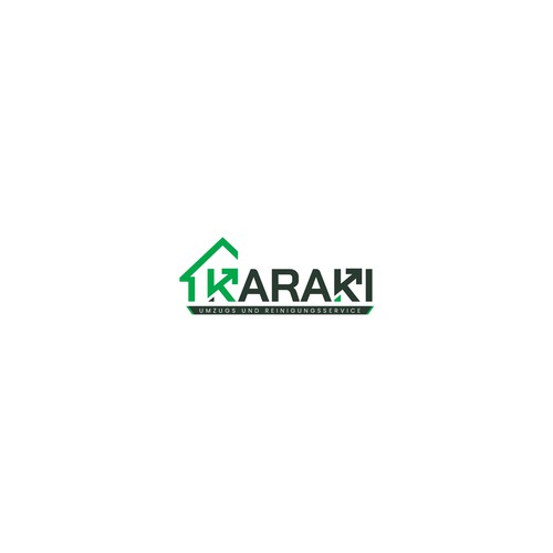 Cleaning company logo with the title 'Karaki Logo Concept'