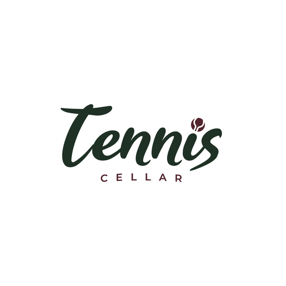 Tennis ball logo with the title 'Tennis Cellar Logo'