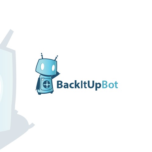 Bot logo with the title 'BackItUpBot Logo'