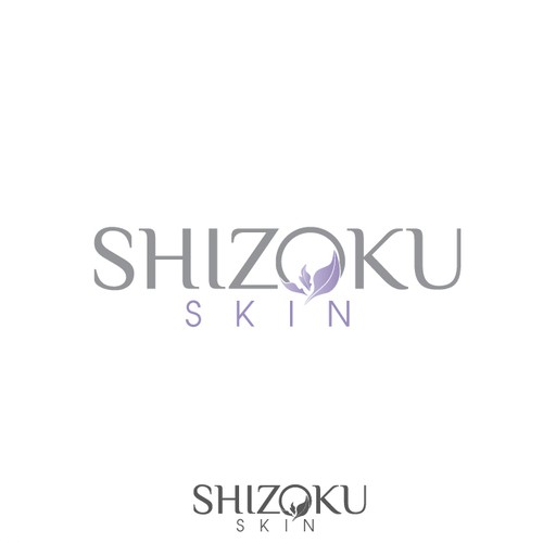Nature logo with the title 'NEW LOGO for Shizoku Skin, a boutique skin care studio'