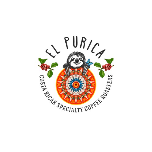 Sloth logo with the title 'Logo for 'El Purica''
