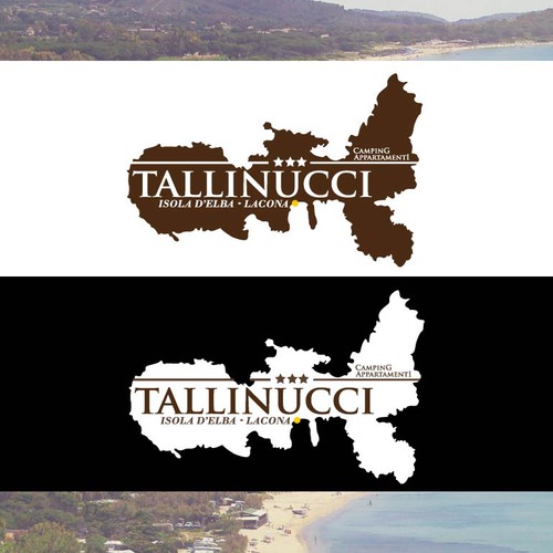 Stick design with the title 'Stick for camping in Isola d'Elba'