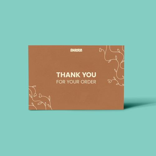 Gift card design with the title 'Thank You Card'
