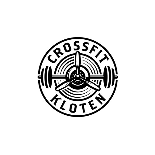 Airplane logo with the title 'Propeller Logo for CrossFit'
