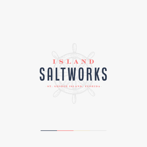 Marine logo with the title 'Logo concept for Island Saltworks'