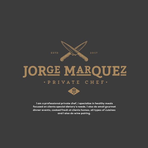 Chef design with the title 'chef jorge marquez'