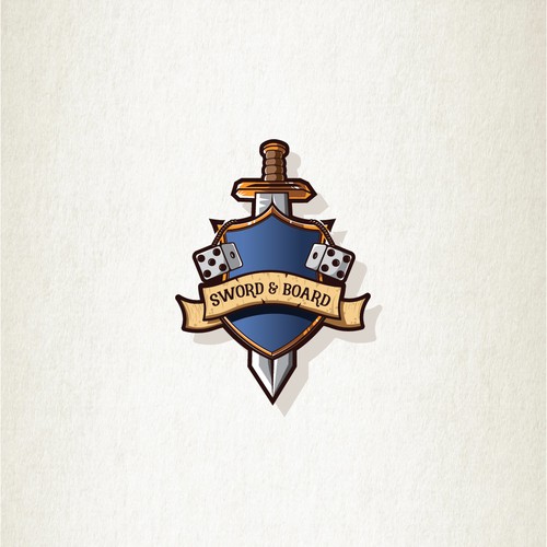 Barbarian logo with the title 'Sword & Board Logo'