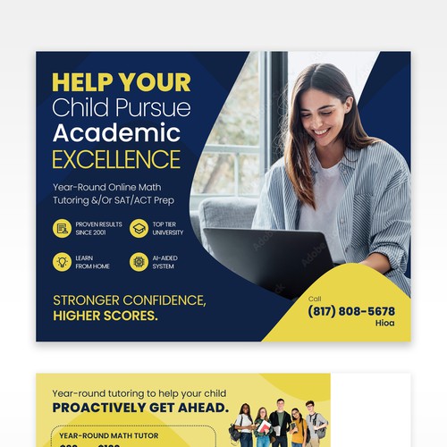 Academic design with the title 'Academic Postcards'