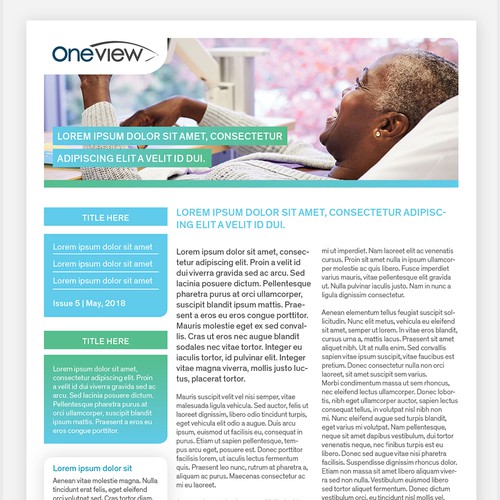 Mail design with the title 'Newsletter - Templat'