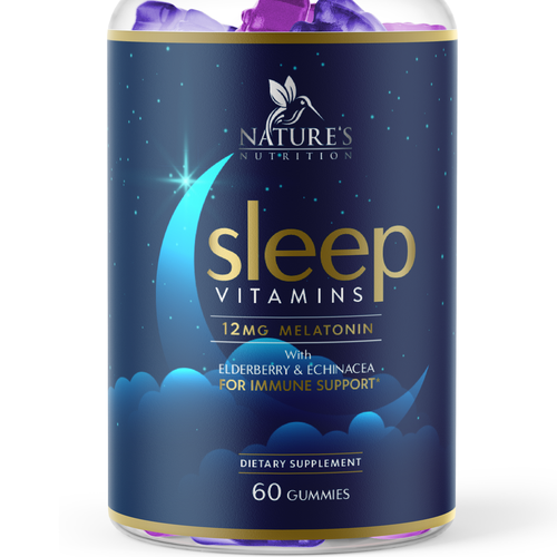 Vitamin label with the title 'Sleep Vitamins label'