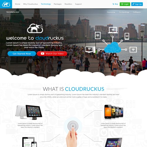Typography website with the title 'Put our CloudDog on the Web'