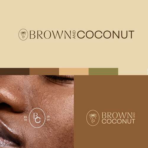 Coconut design with the title 'Skincare logo'