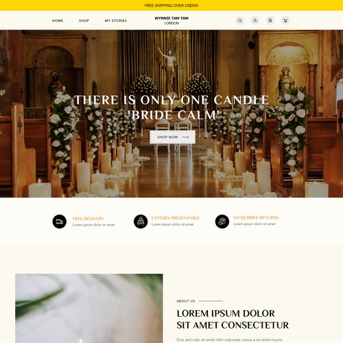 Homepage website with the title 'WYNNIE TAM TAM'