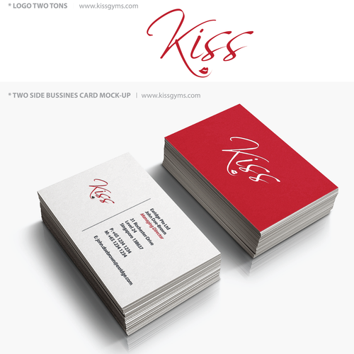 Lips design with the title 'Kiss logo'