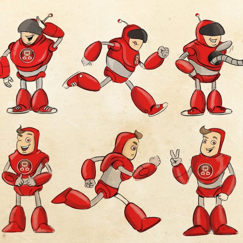 Red illustration with the title 'Red Robot'