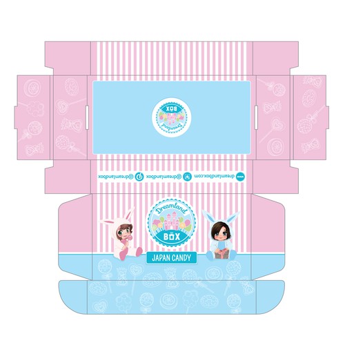 Sweet design with the title 'Delivery box design'