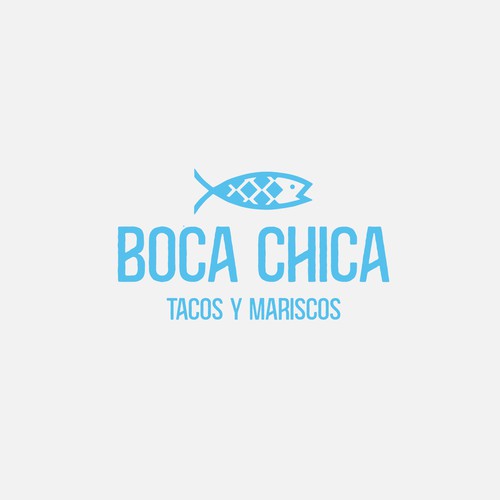 Seafood brand with the title 'Boca Chica Tacos y Mariscos Logo Design'