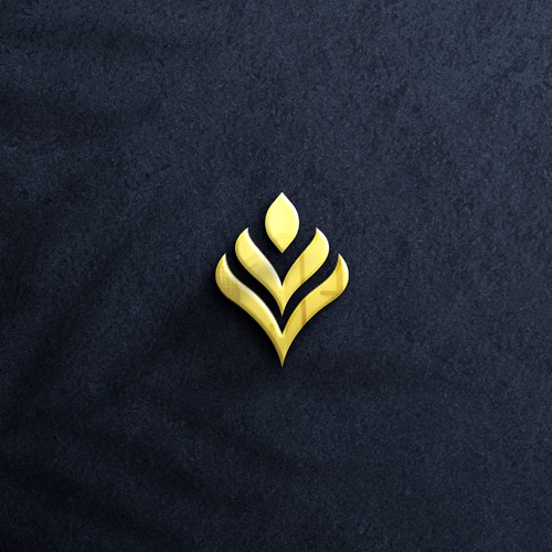 Elevate gold time lettering monogram logo outline