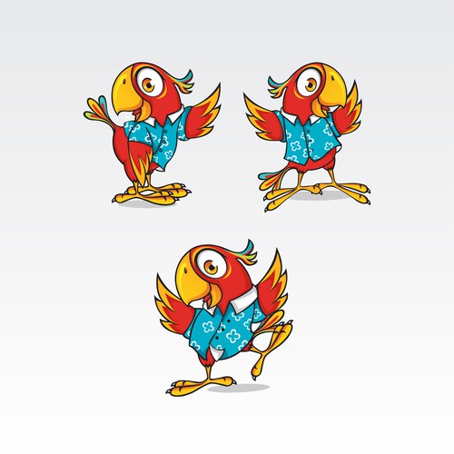 Tropical logo with the title 'Tropic Outlet Mascot Design'