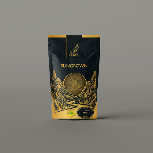 Cannabis packaging with the title 'Illustrated Packaging for Cannabis Producer'