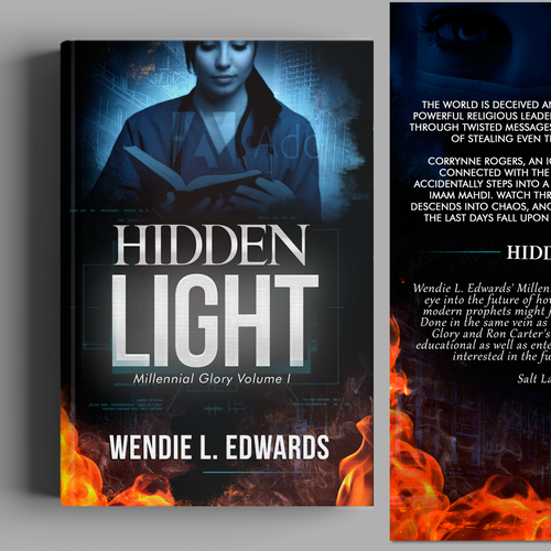 Digital art book cover with the title 'Book Cover Design'