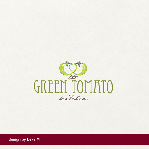Catering design with the title 'Green Tomato'