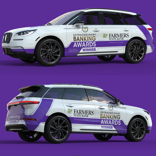 Award design with the title 'Car wrap - The Emmerich Group'