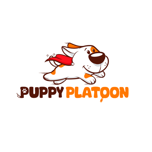 Puppy design with the title 'mascot logo Puppy Platoon'