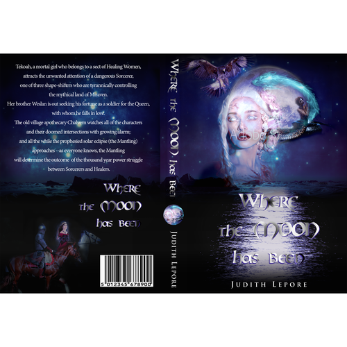 Purple book cover with the title 'Where the Moon Has Been'