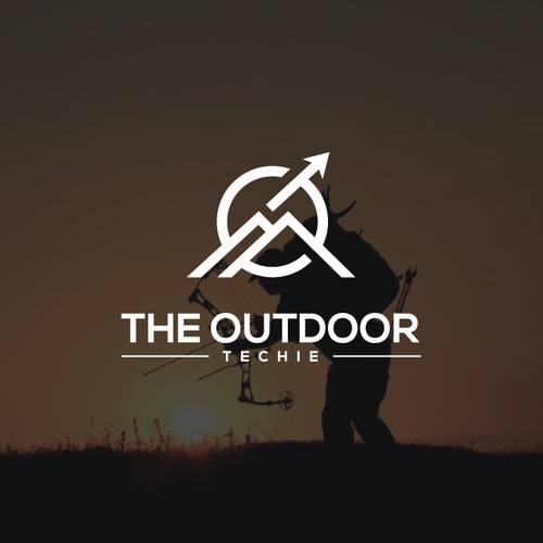 Hiking logo with the title 'Outdoor logo'