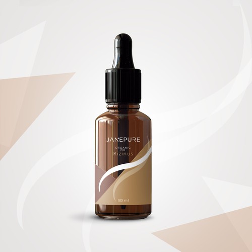 Beauty label with the title 'Rizinus-Organic Oil'