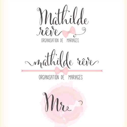 Wedding logo with the title 'Vintage wedding logo'