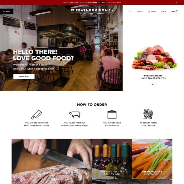 Full-screen website with the title 'eCommerce Store - fullscreen'