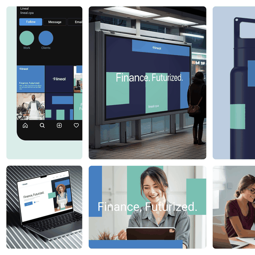 Money design with the title 'Lineal Logo and Branding'