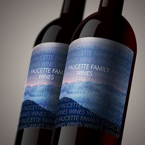Mountain label with the title 'Wine Bottle Label'